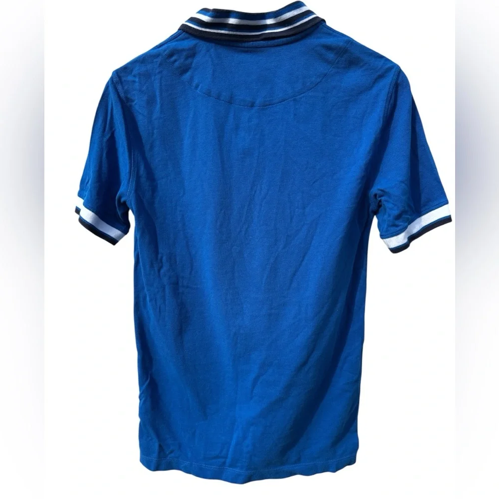 Banana Republic Cobalt Blue Men’s Polo with Striped Accents